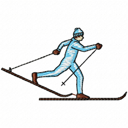 Ski Embroidery Design 8 Ski Embroidery Design 8